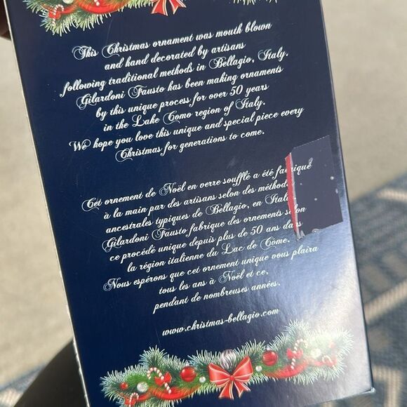 Italian Mouth Blown Glass Ornament  Large - Picture 4 of 5